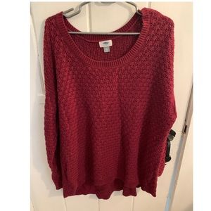 Old Navy Burgundy Knit Sweater XL